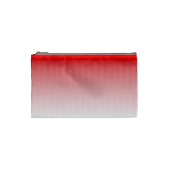 A Red And White Background With Small Squares Cosmetic Bag (small) by catchydesignhill