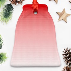 A Red And White Background With Small Squares Bell Ornament (two Sides)