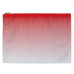 A Red And White Background With Small Squares Cosmetic Bag (xxl) by catchydesignhill