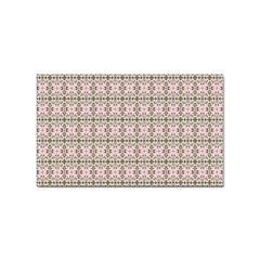 A Pink And Brown Pattern On A White Background Sticker (rectangular) by catchydesignhill