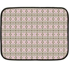 A Pink And Brown Pattern On A White Background Fleece Blanket (mini) by catchydesignhill