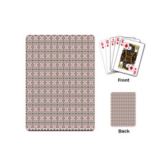 A Pink And Brown Pattern On A White Background Playing Cards Single Design (mini) by catchydesignhill