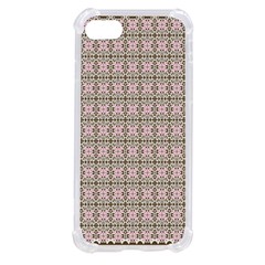 A Pink And Brown Pattern On A White Background Iphone Se by catchydesignhill