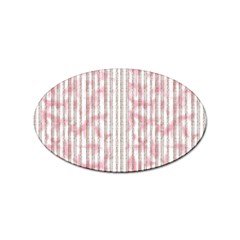 A Pink And White Striped Background Sticker Oval (10 Pack) by catchydesignhill