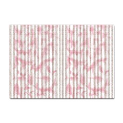 A Pink And White Striped Background Sticker A4 (100 Pack) by catchydesignhill