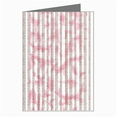 A Pink And White Striped Background Greeting Card by catchydesignhill