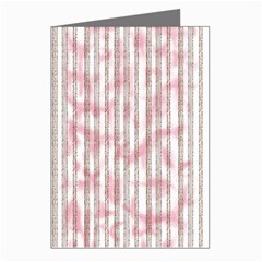 A Pink And White Striped Background Greeting Cards (pkg Of 8)