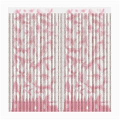 A Pink And White Striped Background Medium Glasses Cloth by catchydesignhill