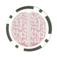 A Pink And White Striped Background Poker Chip Card Guard by catchydesignhill