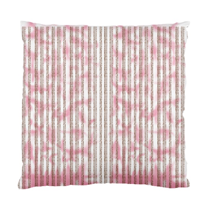 A Pink And White Striped Background Standard Cushion Case (Two Sides)