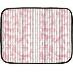 A Pink And White Striped Background Two Sides Fleece Blanket (mini) by catchydesignhill