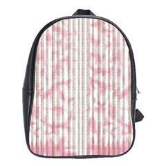 A Pink And White Striped Background School Bag (xl) by catchydesignhill