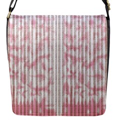 A Pink And White Striped Background Flap Closure Messenger Bag (s) by catchydesignhill