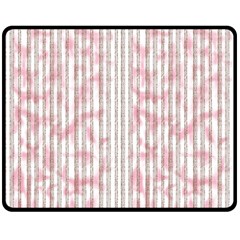 A Pink And White Striped Background Two Sides Fleece Blanket (medium) by catchydesignhill