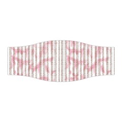 A Pink And White Striped Background Stretchable Headband by catchydesignhill