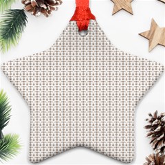 A White Background With A Brown Pattern On It Ornament (star)