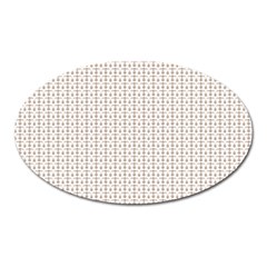 A White Background With A Brown Pattern On It Oval Magnet by catchydesignhill