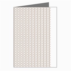 A White Background With A Brown Pattern On It Greeting Card by catchydesignhill