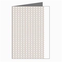 A White Background With A Brown Pattern On It Greeting Cards (pkg Of 8)