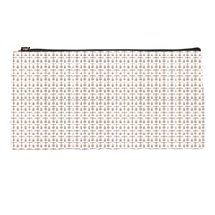 A White Background With A Brown Pattern On It Pencil Case by catchydesignhill