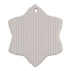 A White Background With A Brown Pattern On It Ornament (snowflake)