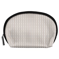 A White Background With A Brown Pattern On It Accessory Pouch (large) by catchydesignhill