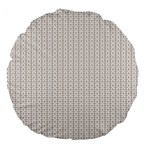 A White Background With A Brown Pattern On It Large 18  Premium Flano Round Cushions Front