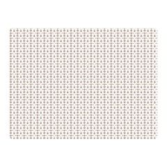 A White Background With A Brown Pattern On It Two Sides Premium Plush Fleece Blanket (mini) by catchydesignhill