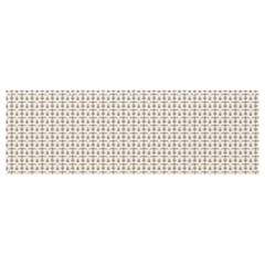 A White Background With A Brown Pattern On It Banner And Sign 12  X 4  by catchydesignhill