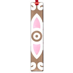 A Pink Flower On A Brown Background Large Book Marks by catchydesignhill