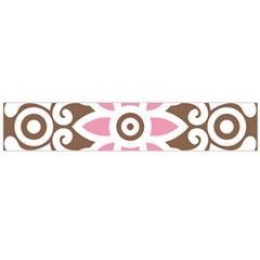 A Pink Flower On A Brown Background Large Premium Plush Fleece Scarf 