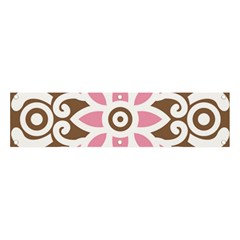 A Pink Flower On A Brown Background Banner And Sign 4  X 1  by catchydesignhill