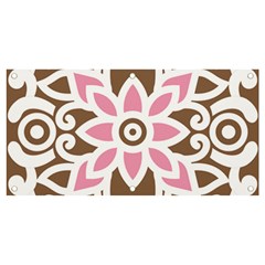 A Pink Flower On A Brown Background Banner And Sign 4  X 2  by catchydesignhill