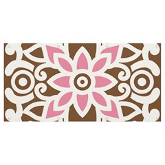 A Pink Flower On A Brown Background Banner And Sign 8  X 4  by catchydesignhill