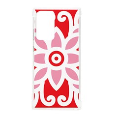 A Red And White Pattern With A Flower On It Samsung Galaxy Note 20 Ultra Tpu Uv Case by catchydesignhill