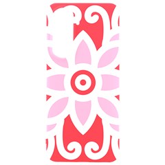 A Red And White Pattern With A Flower On It Samsung Galaxy S24 Plus 6 7 Inch Black Tpu Uv Case by catchydesignhill