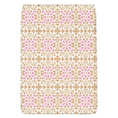 A Pink And White Flower Pattern On A Brown Background Removable Flap Cover (l) by catchydesignhill