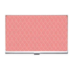 A Red And White Background With A Pattern Business Card Holder by catchydesignhill