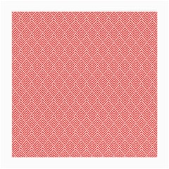 A Red And White Background With A Pattern Medium Glasses Cloth (2 Sides) by catchydesignhill