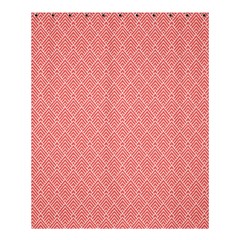 A Red And White Background With A Pattern Shower Curtain 60  X 72  (medium)  by catchydesignhill