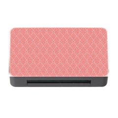 A Red And White Background With A Pattern Memory Card Reader With Cf by catchydesignhill