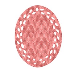 A Red And White Background With A Pattern Ornament (oval Filigree) by catchydesignhill