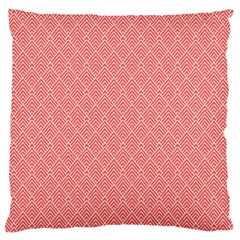 A Red And White Background With A Pattern Large Cushion Case (one Side) by catchydesignhill