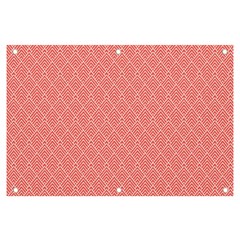 A Red And White Background With A Pattern Banner And Sign 6  X 4  by catchydesignhill