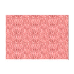 A Red And White Background With A Pattern Crystal Sticker (a4) by catchydesignhill