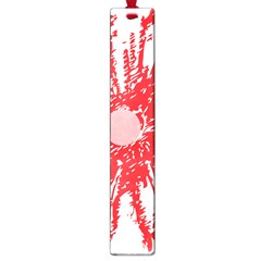 A Drawing Of A Red Flower On A White Background Large Book Marks by catchydesignhill