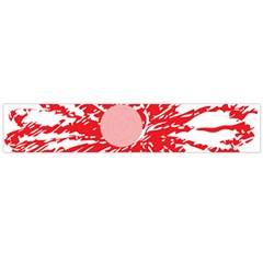 A Drawing Of A Red Flower On A White Background Large Premium Plush Fleece Scarf 