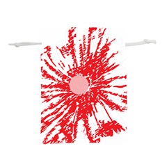 A Drawing Of A Red Flower On A White Background Lightweight Drawstring Pouch (s) by catchydesignhill