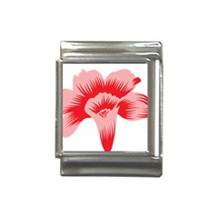 A Red Flower On A Black Background Italian Charm (13mm) by catchydesignhill