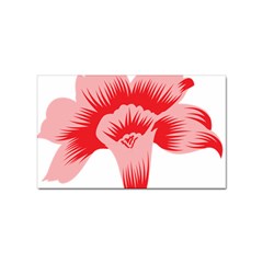 A Red Flower On A Black Background Sticker Rectangular (10 Pack) by catchydesignhill